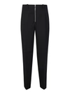 Jil Sander Zip-fastening Wool Tapered Trousers In Black