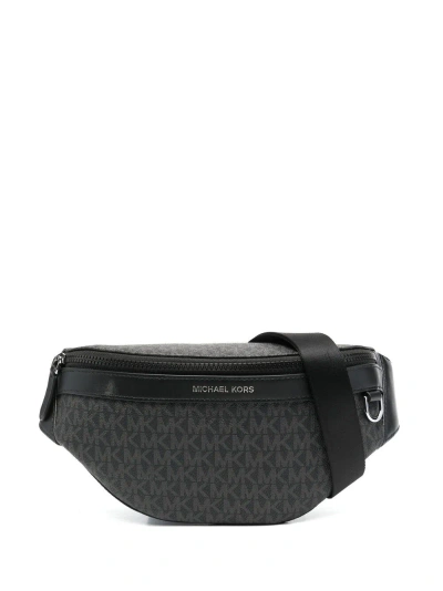Michael Kors Greyson Logo-print Belt Bag In Black