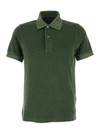 TOM FORD GREEN POLO T-SHIRT IN COTTON BLEND MAN