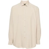 Zegna Long-sleeve Silk Shirt In Neutrals