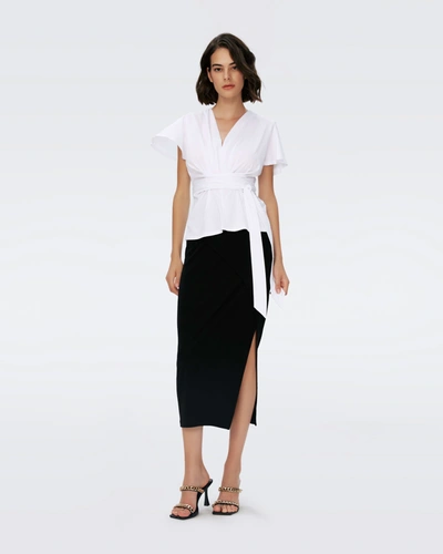 Diane Von Furstenberg Archer Skirt By  In Size Xl In White