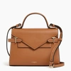 LE TANNEUR EMILIE MEDIUM DOUBLE FLAP HANDBAG MODEL IN GRAINED LEATHER