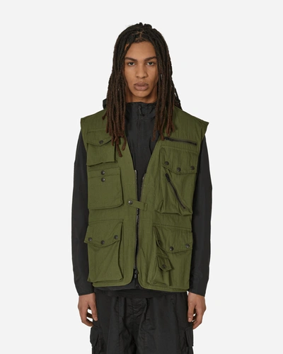 NEEDLES C/N OXFORD CLOTH FIELD VEST OLIVE