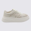 ASH ASH WHITE AND BEIGE LEATHER SNEAKERS