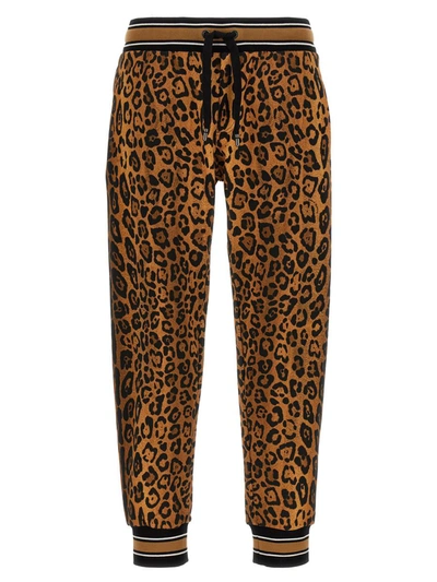 DOLCE & GABBANA DOLCE & GABBANA ANIMALIER JOGGERS