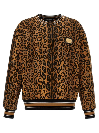 DOLCE & GABBANA DOLCE & GABBANA LEOPARD PRINT SWEATSHIRT