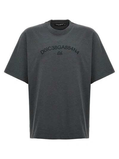 Dolce & Gabbana Logo Print T-shirt Grey