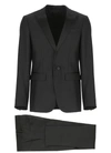 Dsquared2 Black Wool Blend Chicago Tuxedo Suit In Black