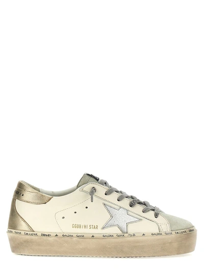 Golden Goose Hi Star Sneakers In Silver