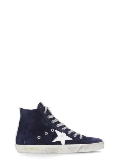 Golden Goose Francy Sneakers In Leather In Azul Oscuro