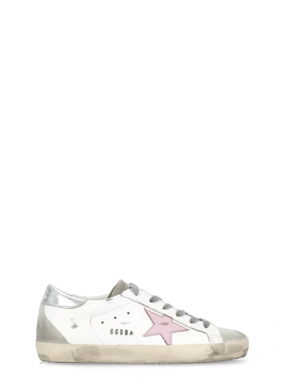 Golden Goose Leather Super-star Trainer In White