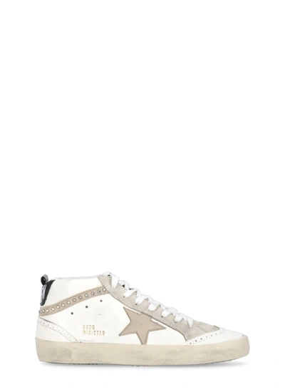 Golden Goose Mid Star Trainers In White