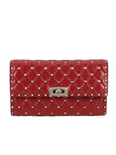 Valentino Garavani Valentino  Rockstud Spike Chain Bag - Red