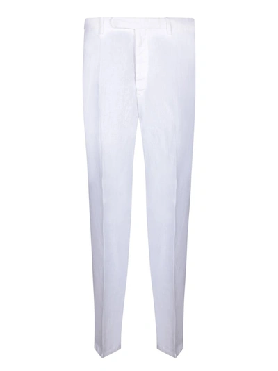 Boglioli Cotton Trousers In Blanco