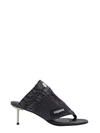 Coperni Sandals Logo Patch Metal Heel Open Toe In Gray