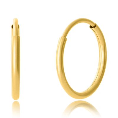 Max + Stone 14k Yellow Gold 25mm Endless Hoops In Multi