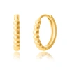 Max + Stone 14k Yellow Gold Beaded Huggie Hoops In Yellow