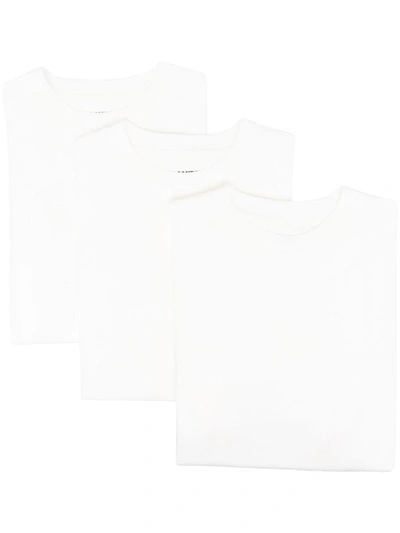 Jil Sander 3-pack Logo Organic Cotton T-shirt In White