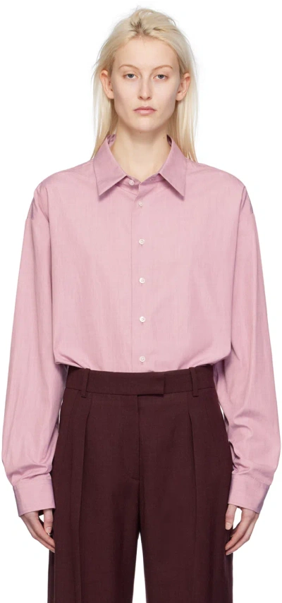 The Row Attica Poplin Shirt In Pink