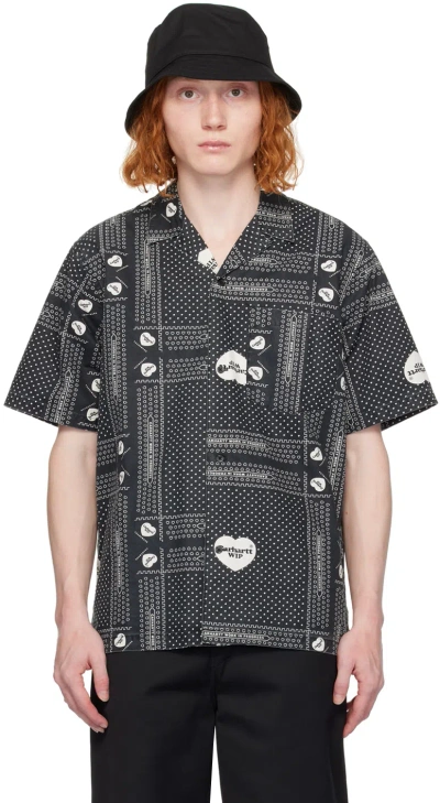 Carhartt Short Sleeve Heart Bandana Shirt In Black
