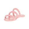 Carmen Sol Maria 3 Strap Flat Jelly Sandals In Baby Pink