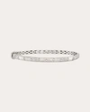 JUDE FRANCES WOMEN'S WHITE TOPAZ STAGGERED MARQUISE BANGLE