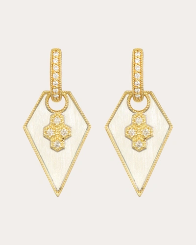 Jude Frances Women's Provence Mixed Metal Shield Earring Charms In Gold