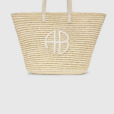 Anine Bing Palermo Tote In Ivory In Brown