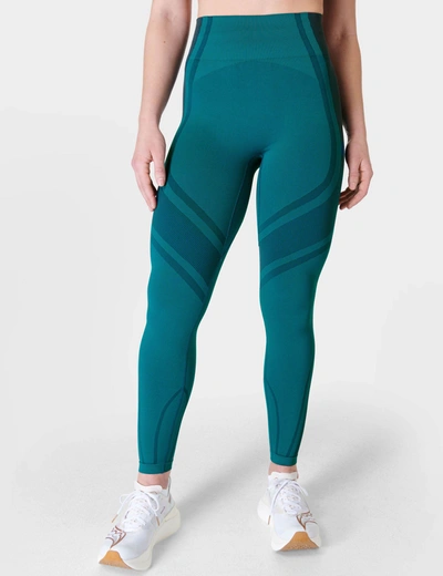 Sweaty Betty Silhouette Sculpt Seamless Workout Leggings In Blue