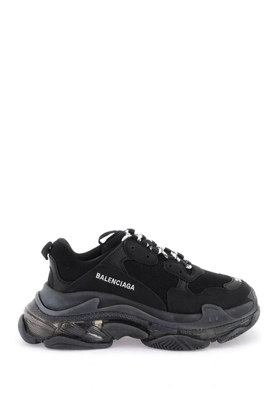 Balenciaga Sneakers Triple S Clear Sole Da Donna In Nero In Black