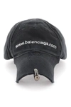 BALENCIAGA BALENCIAGA FRONT PIERCING BAL.COM BASEBALL CAP