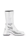 JIL SANDER JIL SANDER CRACKED-EFFECT LAMINATED LEATHER BOOTS