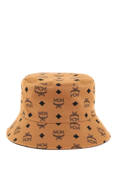 Mcm Monogram Bucket Hat In Brown