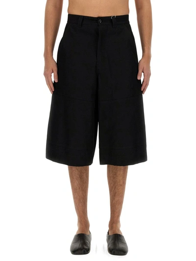 Mm6 Maison Margiela Cotton Shorts In Black