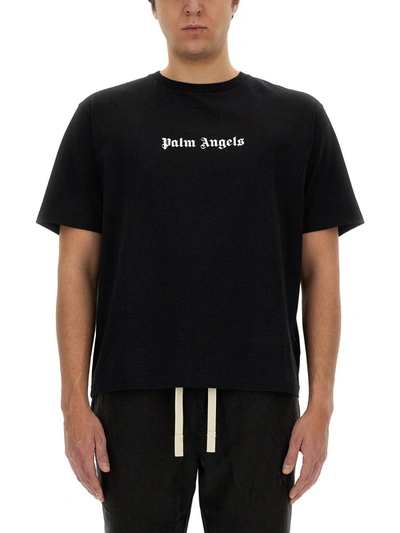 Palm Angels T-shirt With Logo In Black