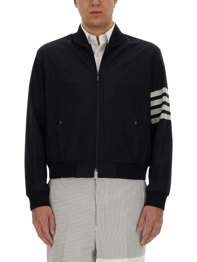 Thom Browne Wool Bomber. In Blue