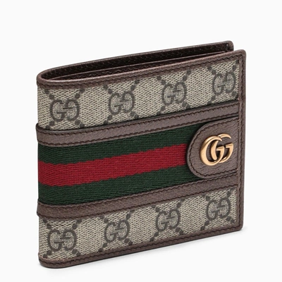 Gucci Gg Ophidia Coin Holder In Burgundy