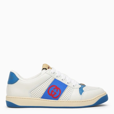 Gucci Screener Lace-up Sneakers In Blue