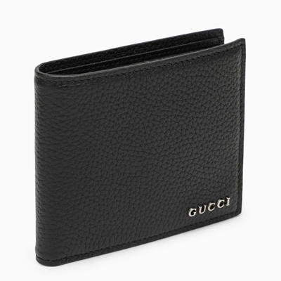Gucci Black Billfold Wallet With Logo