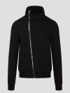 Rick Owens Bauhaus Organic Cotton Zip-up Sweatshirt In Black