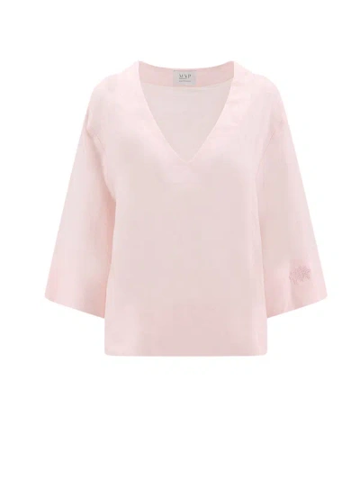 Mvp Wardrobe Linen Shirt In Pink