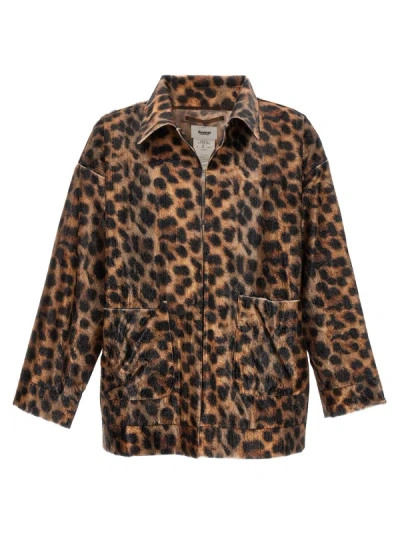 Doublet Summer Fur Hand-paint Blazer In Animal Print