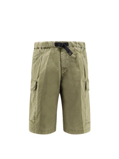 Whitesand Stretch Cotton Stretch Bermuda Shorts Qith Applied Pockets In Green
