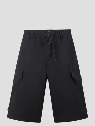 Y-3 Workwear Cotton Shorts In Black