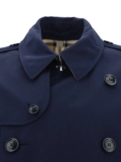 Burberry Kensington Coat In Coal Blue