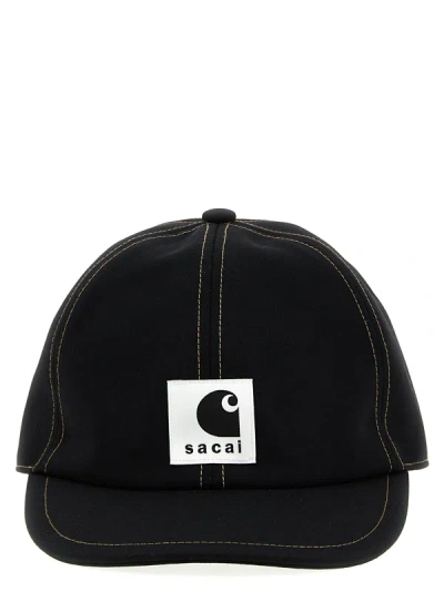Sacai X Carhartt Wip Cap Hats In Black