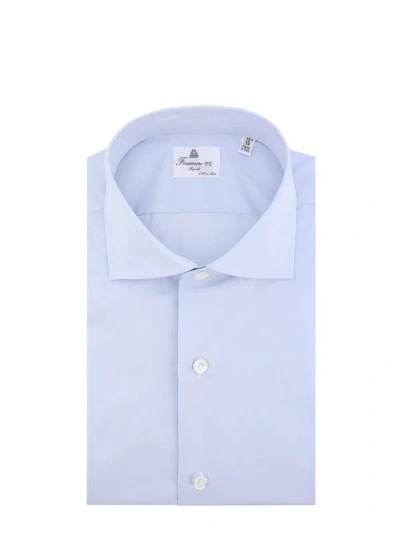 Finamore Classic Cotton Shirt In Blue