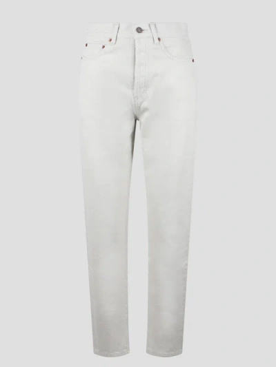 Saint Laurent Slim-cut High-rise Jeans In White