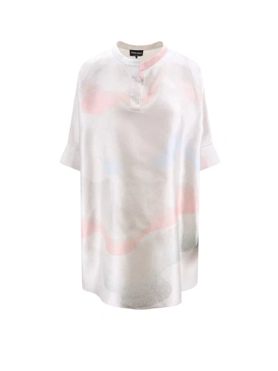 Giorgio Armani Oversize Silk Shirt In Multi