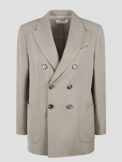 Ami Alexandre Mattiussi Ami Double Regular Fit Double Breasted Blazer In Beige